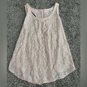 Candies Light Pink Sequin Racerback Tank Top